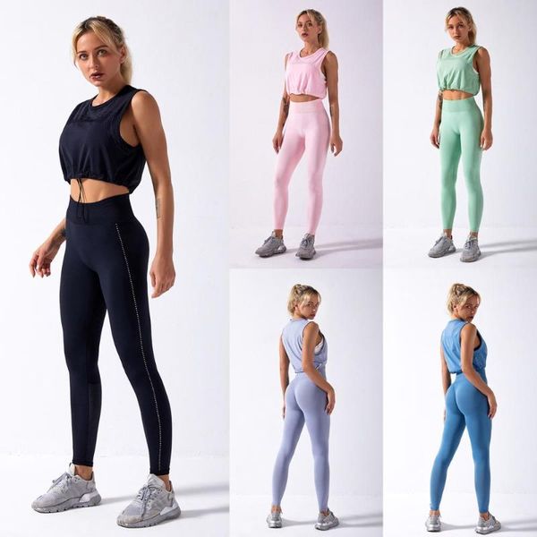 yoga outfits women sports suit seamless set drawstring sleeveless push up leggings 2 piece solid gym clothing sportswear, White;red
yoga outfits women sports suit seamless set drawstring sleeveless push up leggings 2 piece solid gym clothing sportswear, White;red
