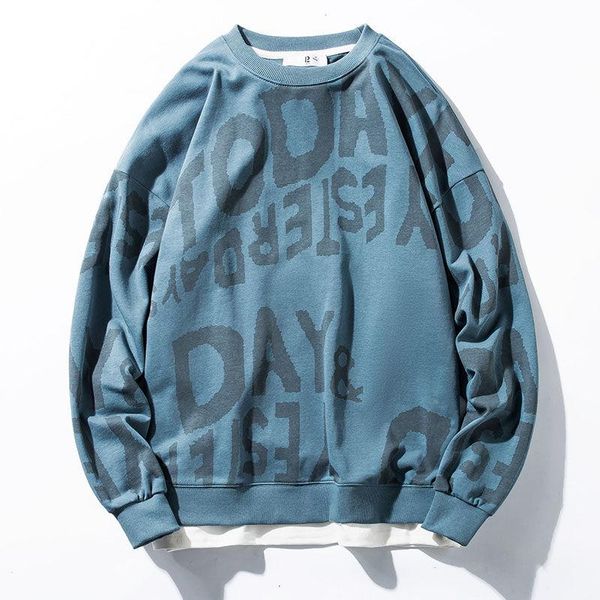 men's hoodies & sweatshirts sweatshirt casual thin loose pullover sports spring autumn round neck long sleeve printed letter tide coat, Black 
men's hoodies & sweatshirts sweatshirt casual thin loose pullover sports spring autumn round neck long sleeve printed letter tide coat, Black