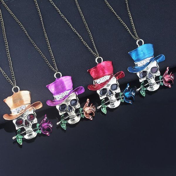 halloween magician rose skull necklaces punk style skeleton party jewelry for women men cosplay costume accessories, Silver
halloween magician rose skull necklaces punk style skeleton party jewelry for women men cosplay costume accessories, Silver