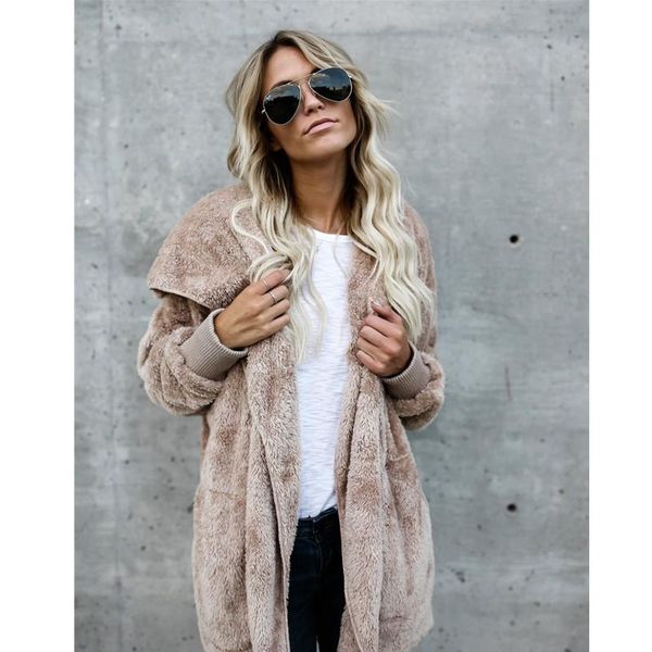 women's fur & faux autumn winter coat women 2021 warm soft cardigan jacket plush overcoat pocket large size solid female, Black
women's fur & faux autumn winter coat women 2021 warm soft cardigan jacket plush overcoat pocket large size solid female, Black