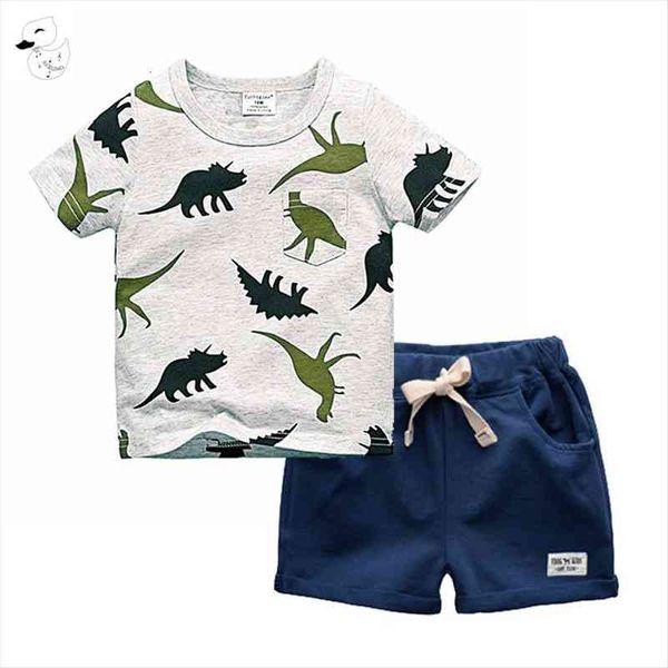 child boys summer sets cartoon dinosaur printed t shirt and pants for kids cotton outfits children clothing, White
child boys summer sets cartoon dinosaur printed t shirt and pants for kids cotton outfits children clothing, White