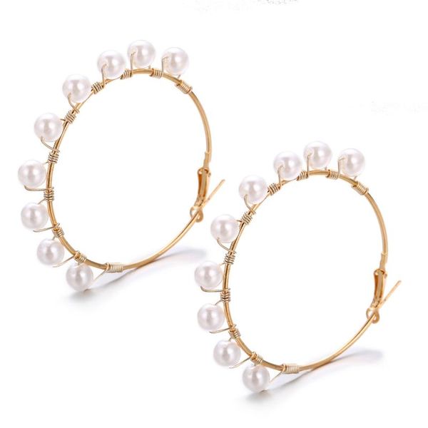 hoop & huggie 2021 trend pearl earrings for women unusual big circle wedding engagement party fashion jewelry, Golden;silver
hoop & huggie 2021 trend pearl earrings for women unusual big circle wedding engagement party fashion jewelry, Golden;silver