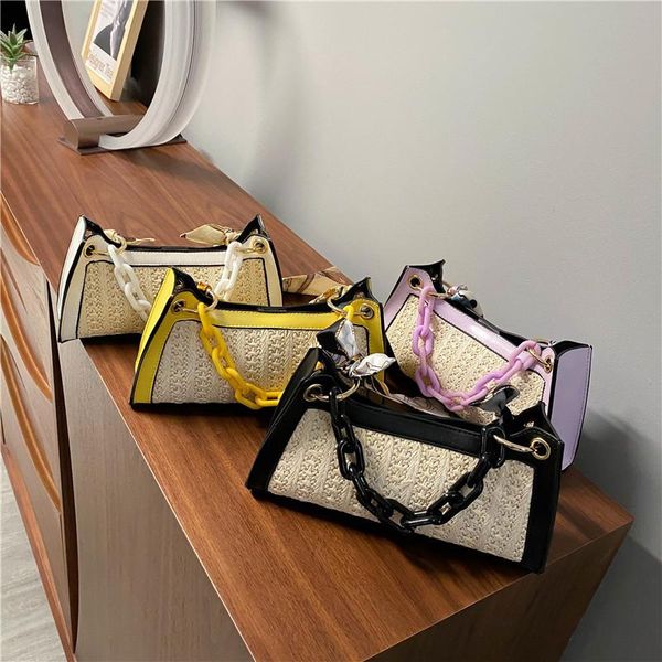 cross body classic texture fashion women straw handbag creative design chic woven knit splicing pu female underarm shoulder bags
cross body classic texture fashion women straw handbag creative design chic woven knit splicing pu female underarm shoulder bags