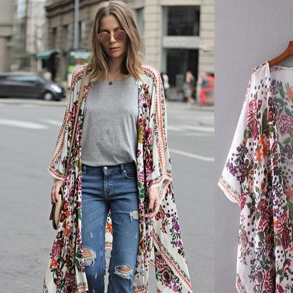 summer women kimono cardigan loose shawl blouse floral long sleeve cover up chiffon shirt beachwear plus size d90625, White
summer women kimono cardigan loose shawl blouse floral long sleeve cover up chiffon shirt beachwear plus size d90625, White