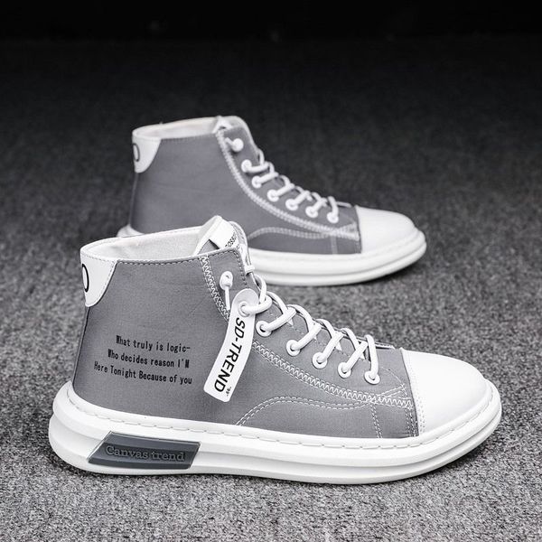 new mens high canvas shoes comfortable casual outdoor sneakers breathable skateboarding shoes chaussure homme canvas shoes, Black;white
new mens high canvas shoes comfortable casual outdoor sneakers breathable skateboarding shoes chaussure homme canvas shoes, Black;white