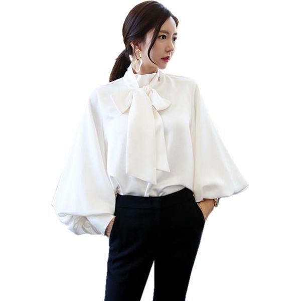 korean fashion elegant ladies and blouses 2021 autumn vintage bow tie collar lantern sleeve womens shirts chemisier femme, White
korean fashion elegant ladies and blouses 2021 autumn vintage bow tie collar lantern sleeve womens shirts chemisier femme, White