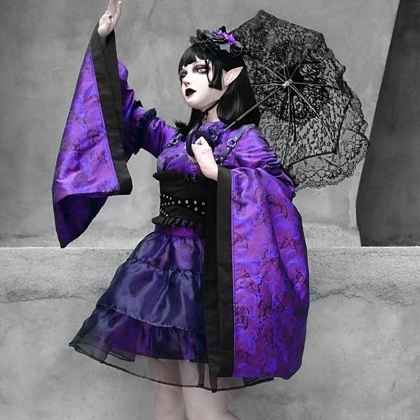 ethnic clothing 2021 purple butterfly print long flare sleeve ball gown skirt set gothic lolita cute dress japanese song ji kimono suit ff34, Red
ethnic clothing 2021 purple butterfly print long flare sleeve ball gown skirt set gothic lolita cute dress japanese song ji kimono suit ff34, Red