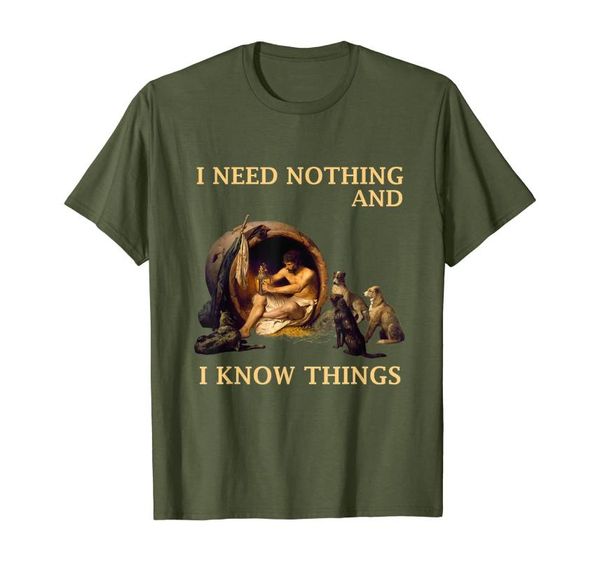 men's t-shirts diogenes i need nothing and know things philosopher shirt, White;black
men's t-shirts diogenes i need nothing and know things philosopher shirt, White;black