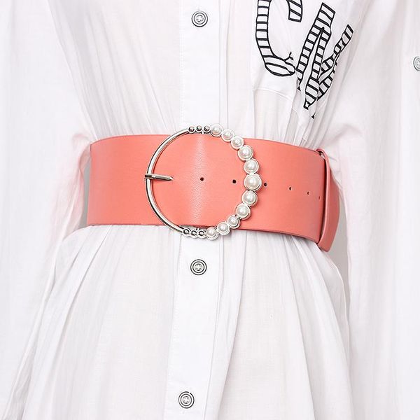 belts women's runway fashion pearl buckle pu leather cummerbunds female dress corsets waistband decoration wide belt tb1263, Black;brown
belts women's runway fashion pearl buckle pu leather cummerbunds female dress corsets waistband decoration wide belt tb1263, Black;brown