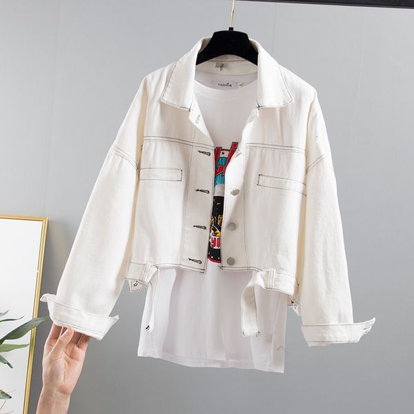 fashion spring autumn new women yellow denim jacket coat big size loose short long sleeve jeans outwear femal 7dkv, Black;brown
fashion spring autumn new women yellow denim jacket coat big size loose short long sleeve jeans outwear femal 7dkv, Black;brown