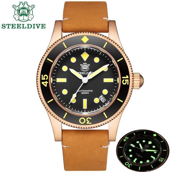 wristwatches steeldive 1952s cusn8 bronze dive watch 300m nh35 sapphire steel watches men mechanical c3 luminous, Slivery;brown
wristwatches steeldive 1952s cusn8 bronze dive watch 300m nh35 sapphire steel watches men mechanical c3 luminous, Slivery;brown