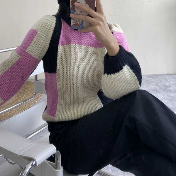 women's sweaters sweaters color patchwork women knit sweater o-neck loose long sleeve j vy63, White;black
women's sweaters sweaters color patchwork women knit sweater o-neck loose long sleeve j vy63, White;black