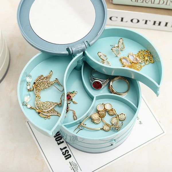 jewelry pouches, bags rotating multilayer earring storage box bracelet rings necklace stand dustproof home organizer accessories tools, Pink;blue
jewelry pouches, bags rotating multilayer earring storage box bracelet rings necklace stand dustproof home organizer accessories tools, Pink;blue