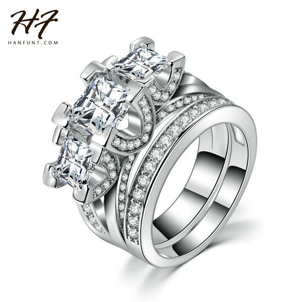 wedding rings sliver color luxury 2 rounds 3 square cz crystal bijoux fashion ring set jewelry for women love gift r511, Slivery;golden
wedding rings sliver color luxury 2 rounds 3 square cz crystal bijoux fashion ring set jewelry for women love gift r511, Slivery;golden