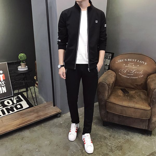 men's suit trend korean coat 2020 spring and autumn youth running casual sportswear two-piece set, Gray
men's suit trend korean coat 2020 spring and autumn youth running casual sportswear two-piece set, Gray