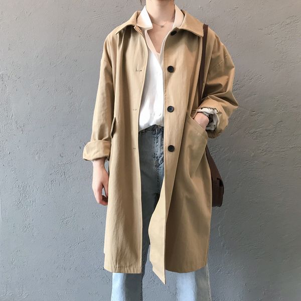 2021 new autumn cotton loose turn down collar women clothes long coat casaco feminino abrigo mujer trench femme f6mt, Tan;black
2021 new autumn cotton loose turn down collar women clothes long coat casaco feminino abrigo mujer trench femme f6mt, Tan;black