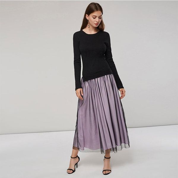 casual dresses black elegant knitting patchwork dress women 2021 autumn long sleeve fake two-piece mesh office lady ol maxi, Black;gray
casual dresses black elegant knitting patchwork dress women 2021 autumn long sleeve fake two-piece mesh office lady ol maxi, Black;gray