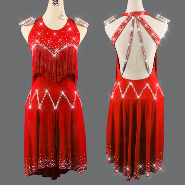 latin dance costume stage performance red dress for women fringe rhinestone dance clothes latin competition dress wear vdb2390, Black;red
latin dance costume stage performance red dress for women fringe rhinestone dance clothes latin competition dress wear vdb2390, Black;red
