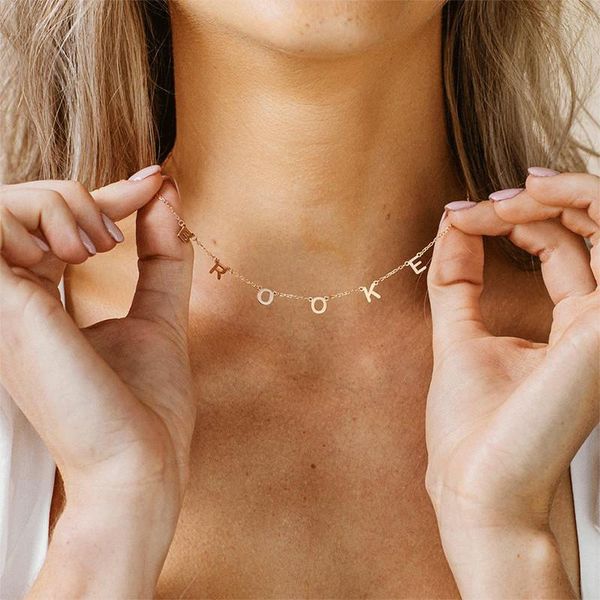 chokers dainty initial letter fashion necklace gold stainless steel name multi, Golden;silver
chokers dainty initial letter fashion necklace gold stainless steel name multi, Golden;silver