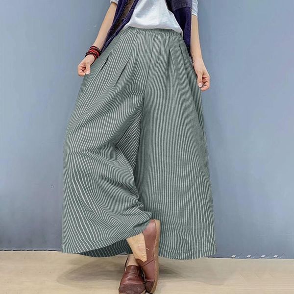 women's pants & capris zanzea casual wide leg trouser 2021 women elastic waist stripes vintage pinstripe overalls maxi pantalon palazzo, Black;white
women's pants & capris zanzea casual wide leg trouser 2021 women elastic waist stripes vintage pinstripe overalls maxi pantalon palazzo, Black;white