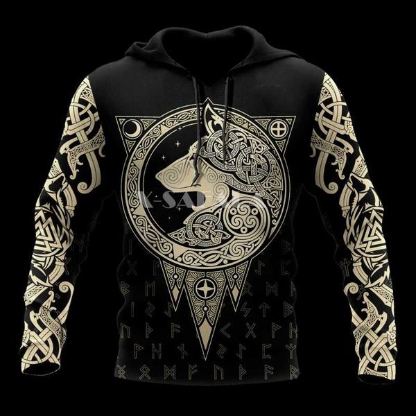 men's hoodies & sweatshirts tattoo viking wolf animal 3d full print size xs-7xl hoodie man women harajuku outwear zipper pullover sweat, Black 
men's hoodies & sweatshirts tattoo viking wolf animal 3d full print size xs-7xl hoodie man women harajuku outwear zipper pullover sweat, Black