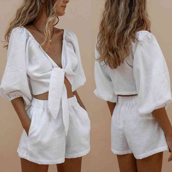 summer autumn women two piece sets casual linen solid lantern sleeve shorts elastic waist wide leg short suit sets, Gray
summer autumn women two piece sets casual linen solid lantern sleeve shorts elastic waist wide leg short suit sets, Gray