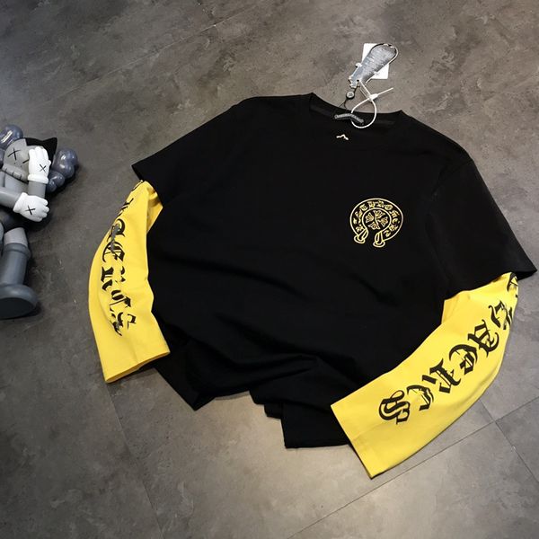 chaopai kelxin 2021 autumn new men's and women's same bronzing printing contrast embroidery round neck sweater, Black
chaopai kelxin 2021 autumn new men's and women's same bronzing printing contrast embroidery round neck sweater, Black