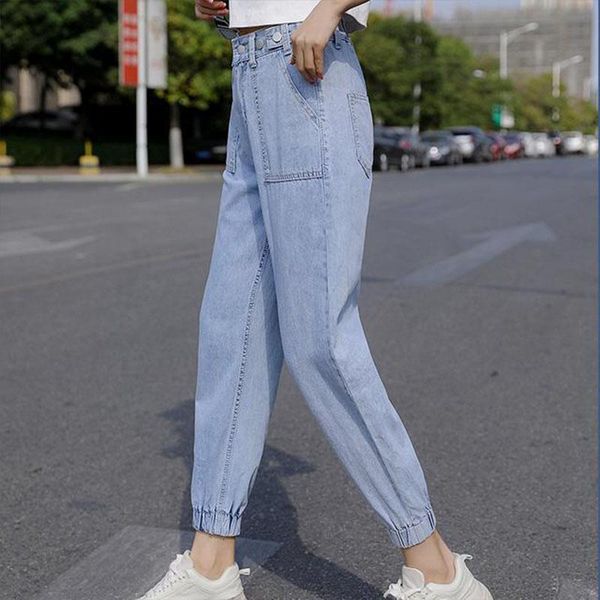 women's spring autumn style harem pants women's solid color zipper high waist pockets button loose jeans kk0303, Blue
women's spring autumn style harem pants women's solid color zipper high waist pockets button loose jeans kk0303, Blue