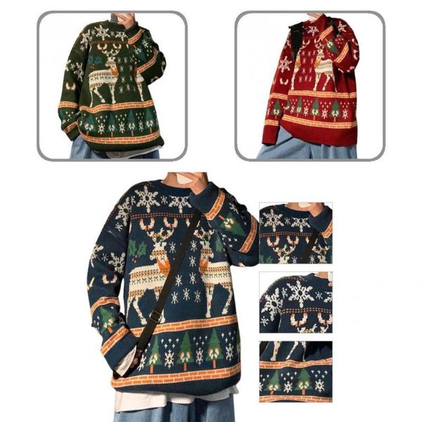 men's sweaters autumn sweater long sleeve elk thermal casual winter for daily wear, White;black
men's sweaters autumn sweater long sleeve elk thermal casual winter for daily wear, White;black