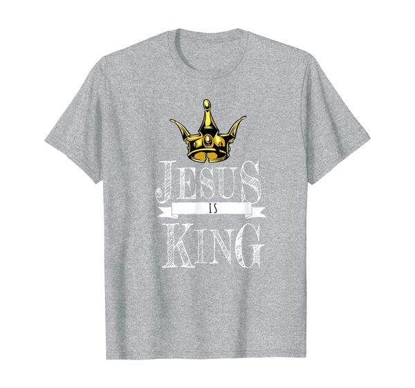 jesus is king t-shirt, White;black