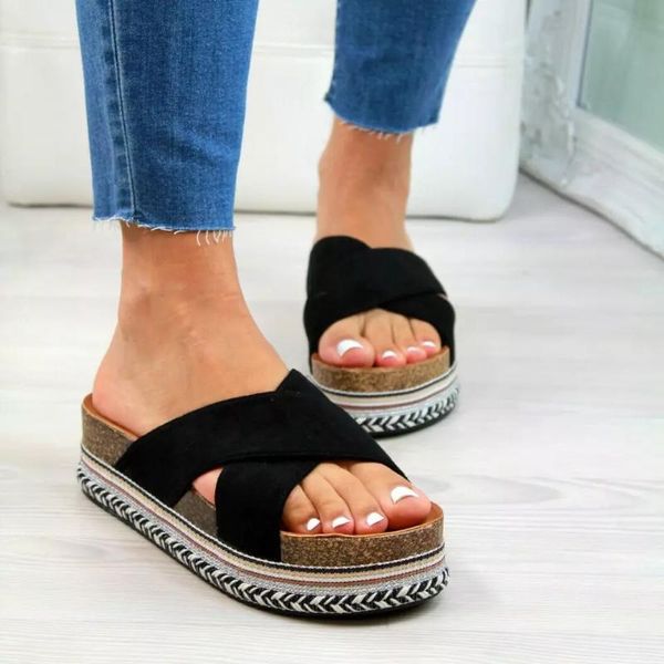 summer open toe sandals candy color woman flat lazy shoes slippers slip on sandals chaussure femme summer footwear, Black
summer open toe sandals candy color woman flat lazy shoes slippers slip on sandals chaussure femme summer footwear, Black