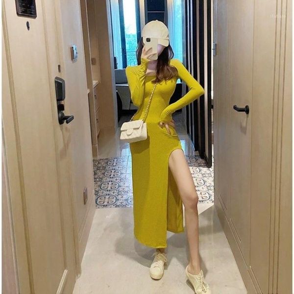 women's wool & blends base split dress 2021 spring style temperament slim mid length buttock long skirt fashion, Black
women's wool & blends base split dress 2021 spring style temperament slim mid length buttock long skirt fashion, Black