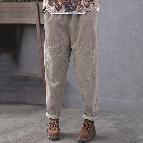 women's pants & capris women's casual corduroy harem solid cropped trousers 2022 elastic waist long pantalon female palazzo plus s, Black;white
women's pants & capris women's casual corduroy harem solid cropped trousers 2022 elastic waist long pantalon female palazzo plus s, Black;white