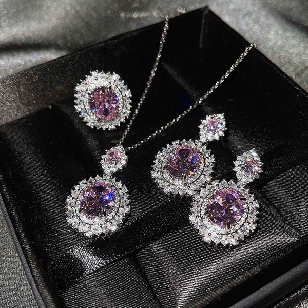earrings & necklace high grade jewelry set luxury oval blue zircon geometric exaggeration s925 eternity wedding ring for women, Silver
earrings & necklace high grade jewelry set luxury oval blue zircon geometric exaggeration s925 eternity wedding ring for women, Silver