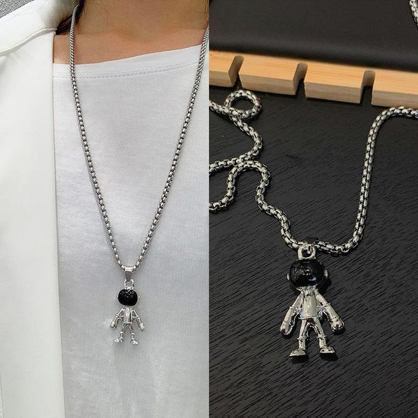 chains necklace for man astronaut titanium steel female clavicle chain european hip hop pendant male simple, Silver
chains necklace for man astronaut titanium steel female clavicle chain european hip hop pendant male simple, Silver