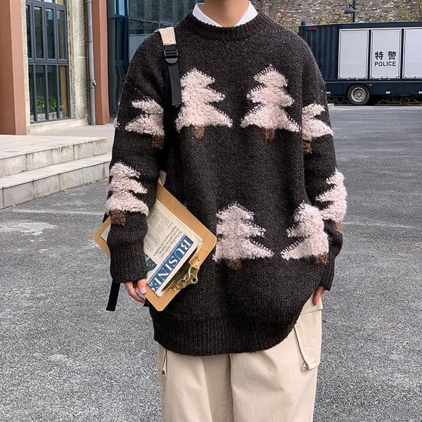 men's sweaters 2021 men oversized black christmas sweater winter mens harajuku fashion pullovers male designer vintage knitted, White;black
men's sweaters 2021 men oversized black christmas sweater winter mens harajuku fashion pullovers male designer vintage knitted, White;black