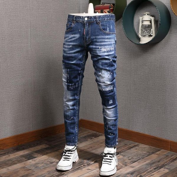 men's jeans mens dots printed blue stretch ripped men summer fashion slim fit cowboy pencil pants streetwear casual denim trousers
men's jeans mens dots printed blue stretch ripped men summer fashion slim fit cowboy pencil pants streetwear casual denim trousers