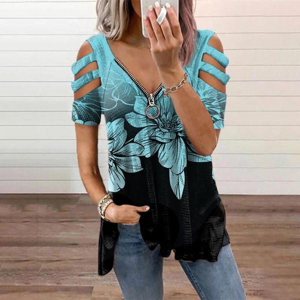 women's t-shirt summer fashion woman v-neck print short sleeve lady loose elegant sweatshirt for women clothing, White
women's t-shirt summer fashion woman v-neck print short sleeve lady loose elegant sweatshirt for women clothing, White