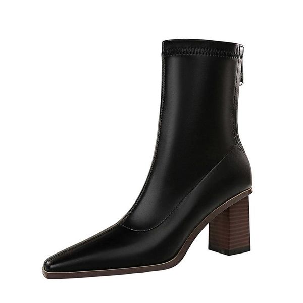 boots {d&henlu}women's shoes autumn winter modern high heels thick heel pointed zipper mid-calf square fashion, Black
boots {d&henlu}women's shoes autumn winter modern high heels thick heel pointed zipper mid-calf square fashion, Black
