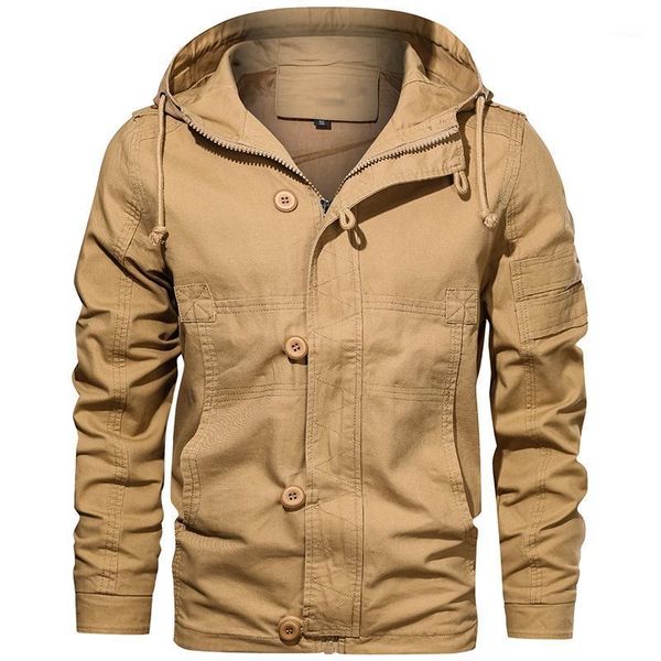 men's jackets 2021 autumn mens military style jacket casual hooded coat cotton coats male army outwear, Black;brown
men's jackets 2021 autumn mens military style jacket casual hooded coat cotton coats male army outwear, Black;brown
