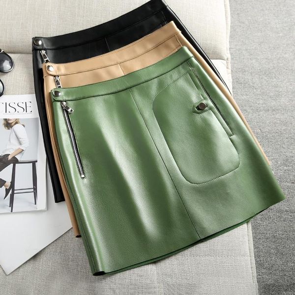 skirts spring autumn fashion elegant women genuine leather high waist real skeepskin mini ladies short female plus size, Black
skirts spring autumn fashion elegant women genuine leather high waist real skeepskin mini ladies short female plus size, Black