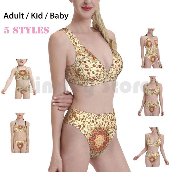women's swimwear orange traditional moroccan artwork carpet style. swimsuit bikini padded high waist sahara boho hippie bohemian, White;black
women's swimwear orange traditional moroccan artwork carpet style. swimsuit bikini padded high waist sahara boho hippie bohemian, White;black