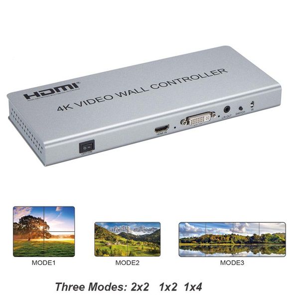 audio cables & connectors 2x2 4k video wall controller switch splitter dvi tv processor support three models 1x2 1x4 display with rs232
audio cables & connectors 2x2 4k video wall controller switch splitter dvi tv processor support three models 1x2 1x4 display with rs232