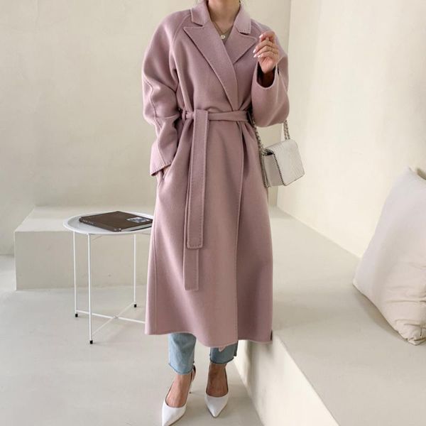 women's wool & blends jmprs winter women faux coat long sleeve elegant belt coats causal warm thick pink fashion 2021 female jacket, Black
women's wool & blends jmprs winter women faux coat long sleeve elegant belt coats causal warm thick pink fashion 2021 female jacket, Black