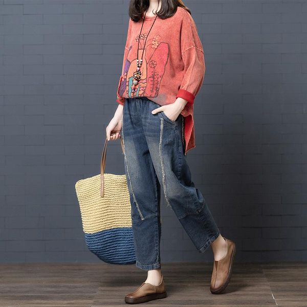 women's jeans 2021 winter boyfriend harem pants women literary casual retro plus size loose cotton denim high waist 100kg, Blue
women's jeans 2021 winter boyfriend harem pants women literary casual retro plus size loose cotton denim high waist 100kg, Blue