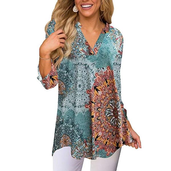 2021 printed female v-neck half-sleeve shirt pullover base shirt women blouse, White
2021 printed female v-neck half-sleeve shirt pullover base shirt women blouse, White