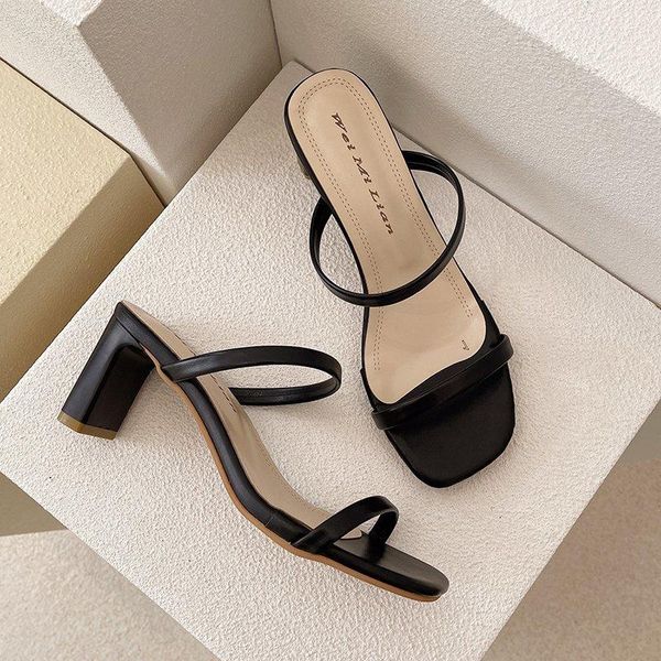 high heels women slippers 2021 summer fashion narrow band slip on shoes designer women elegant sandals outdoor, Black
high heels women slippers 2021 summer fashion narrow band slip on shoes designer women elegant sandals outdoor, Black
