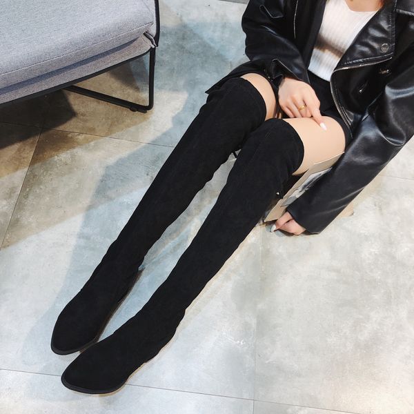 size 35-43 winter over the knee boots women stretch fabric thigh high woman shoes long bota feminina zapatos de mujer, Black
size 35-43 winter over the knee boots women stretch fabric thigh high woman shoes long bota feminina zapatos de mujer, Black