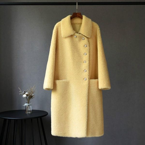 women's fur & faux wool real female 100% jacket autumn winter coat women clothes 2021 sheep shearling long suede lining zt4413, Black
women's fur & faux wool real female 100% jacket autumn winter coat women clothes 2021 sheep shearling long suede lining zt4413, Black