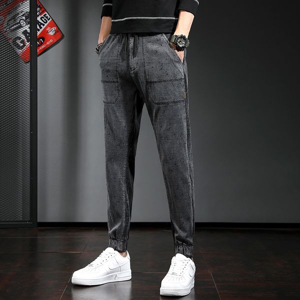 2021 moda masculina de ajuste fino coreano streetwear casual cinza escuro drawstring lpis calas a4m1, Black
2021 moda masculina de ajuste fino coreano streetwear casual cinza escuro drawstring lpis calas a4m1, Black